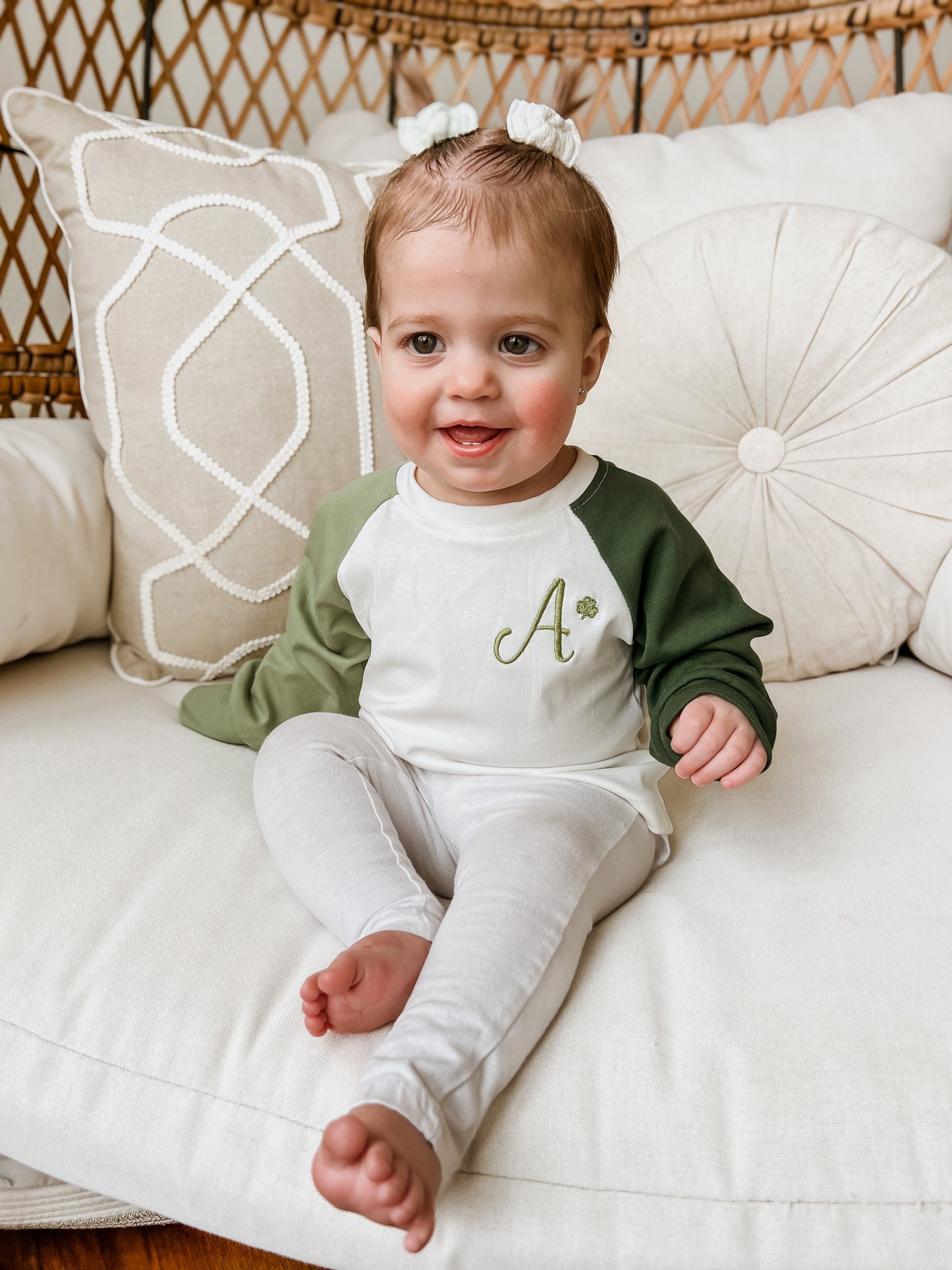 Custom Embroidered St. Patrick's Day Colorblock Tee