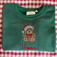 Custom Embroidered Christmas Teddy Bear Sweatshirt or Sweatshirt Romper