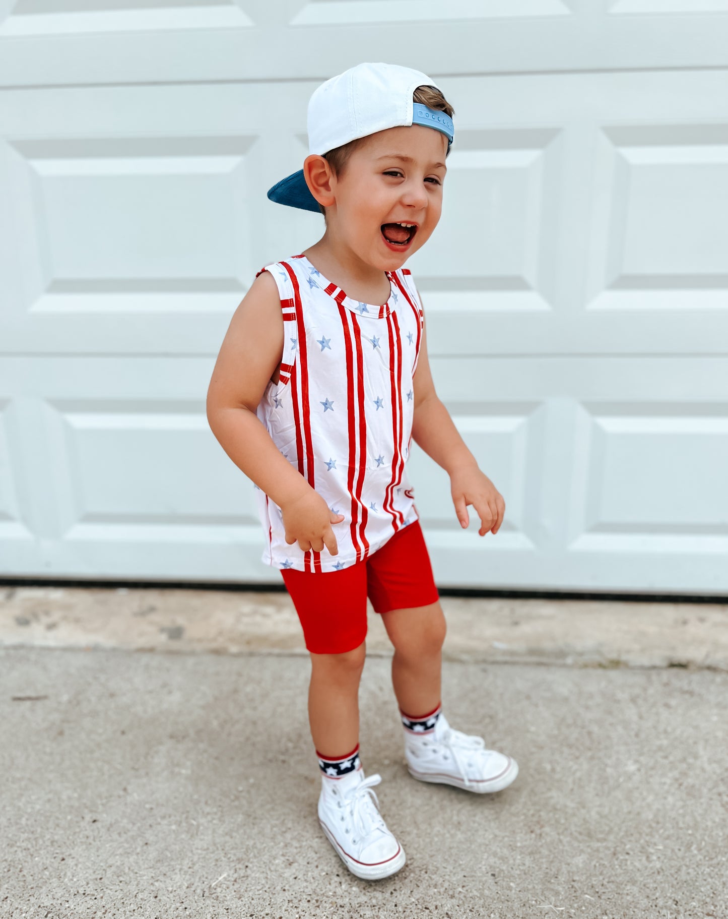 Red Ribbed Bamboo Bike Shorts