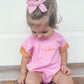 Custom Embroidered Colorblock T-Shirt Romper