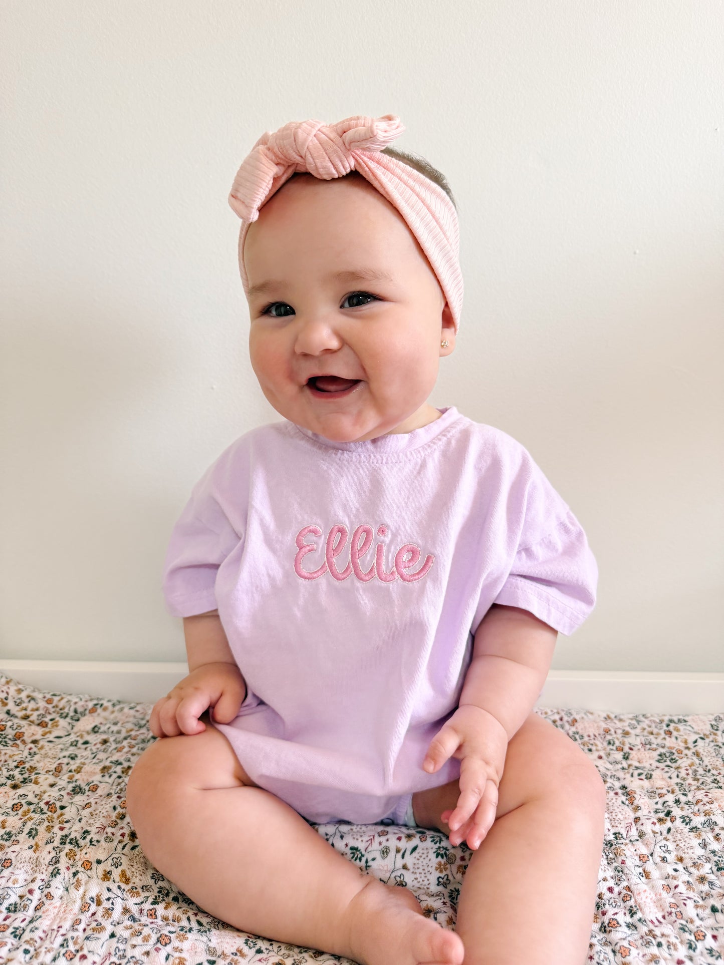 Custom Embroidered T-Shirt Romper - more colors