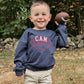 Custom Embroidered Crewneck or Sweatshirt Romper - Custom Pennant or Football Design