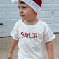 Custom Embroidered Christmas Organic Cotton Shorts Set - Santa Hat