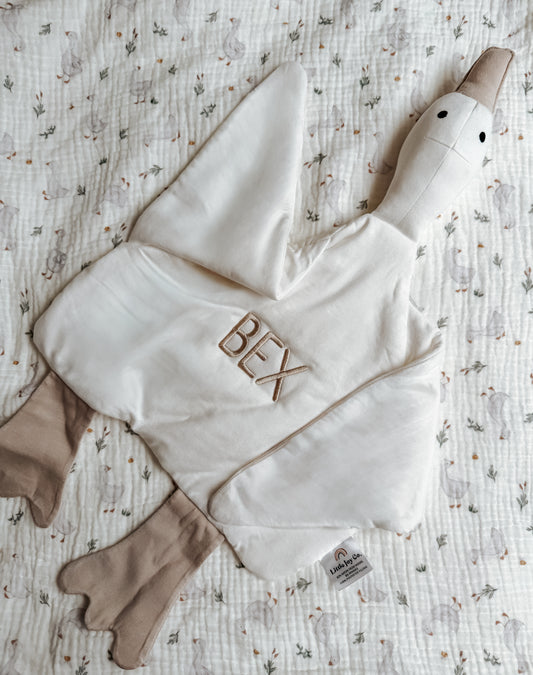 Benutzerdefinierte bestickte Bambus Ente Lovey - XL Plüsch
