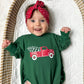 Weihnachtsbaum Truck Bambus Sweatshirt Strampler
