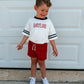 Custom Embroidered 4th of July Oversized Tee - Varsity Stripe