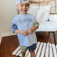 Custom Embroidery Colorblock Oversized Tee and Shorts Set