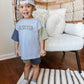 Custom Embroidery Colorblock Oversized Tee and Shorts Set