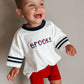 Custom Embroidered 4th of July Oversized Tee - Varsity Stripe