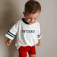 Custom Embroidered 4th of July Oversized Tee - Varsity Stripe