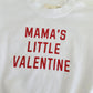 Mama's Little Valentine T-Shirt Romper - White or Gray