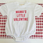 Mama's Little Valentine T-Shirt Romper - White or Gray