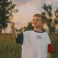 Custom Embroidered 4th of July Oversized Colorblock Tee