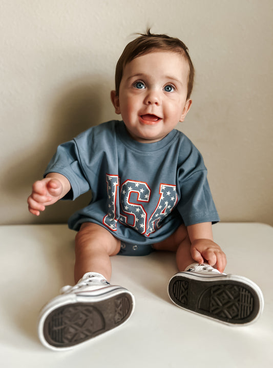 USA Stars T-Shirt Romper