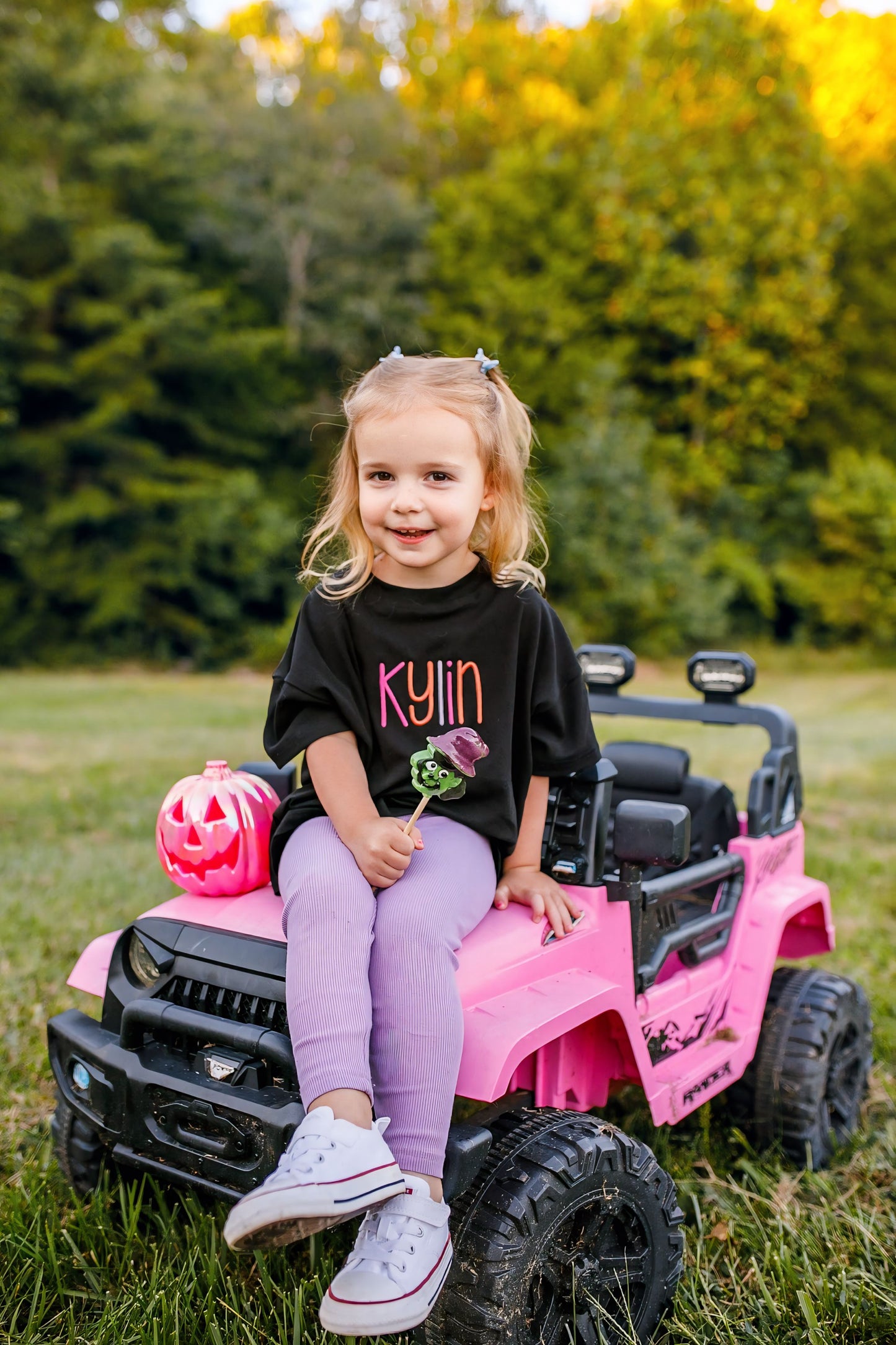 Custom Embroidered Black Halloween Tee, Sweatshirt or Bubble Romper