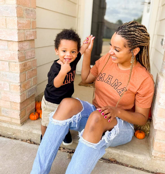 Mama Mini Orange and Black Set