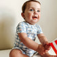 Stars Gingham Bamboo Shorty Romper