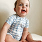 Stars Gingham Bamboo Shorty Romper