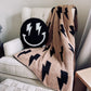 Black + Camel Bolt Cozy Blanket