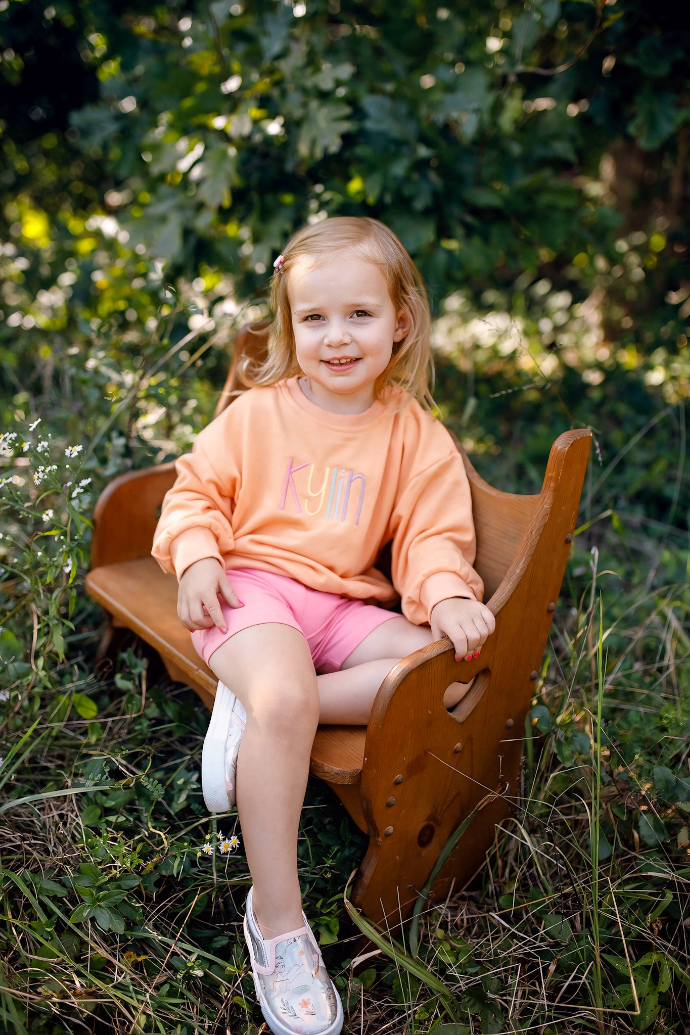 Custom Embroidered Creamsicle Tee, Bubble Romper or Sweatshirt