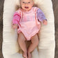 Custom Embroidered Colorblock Sweatshirt Romper