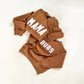 Mama Chenille Adult Waffle Sleeve Crewneck - Faded Autumn
