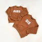 Sis Chenille Child Waffle Sleeve Crewneck - Faded Autumn