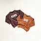 Bubs Chenille Child Waffle Sleeve Crewneck - Faded Mocha