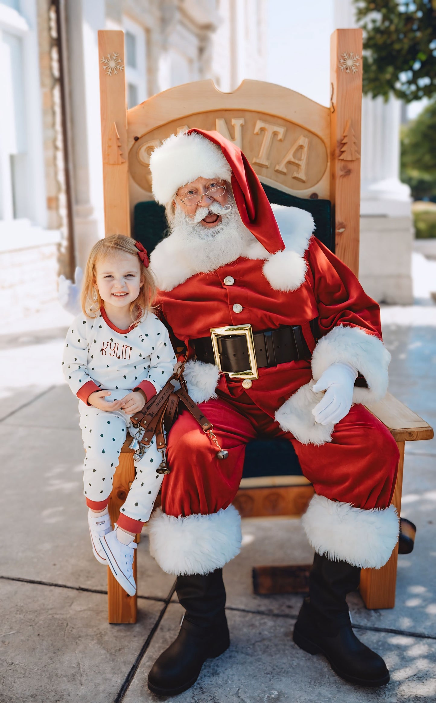 Custom Embroidered Tiny Trees Christmas Organic Cotton Set