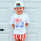 Chasing Salty Air Tee or T-Shirt Romper w/Optional Striped Shorts