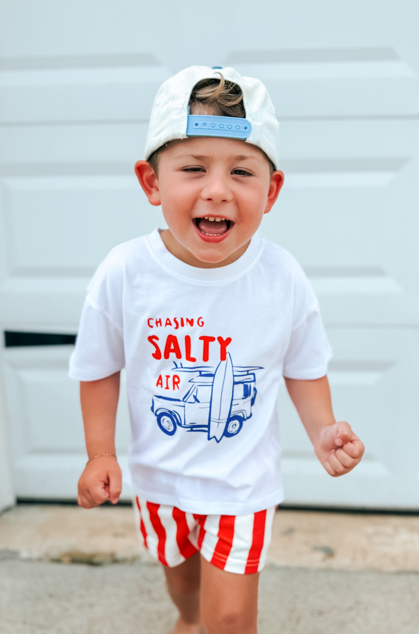 Chasing Salty Air Tee or T-Shirt Romper w/Optional Striped Shorts