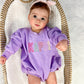 Custom Embroidered Sweatshirt Romper - more colors