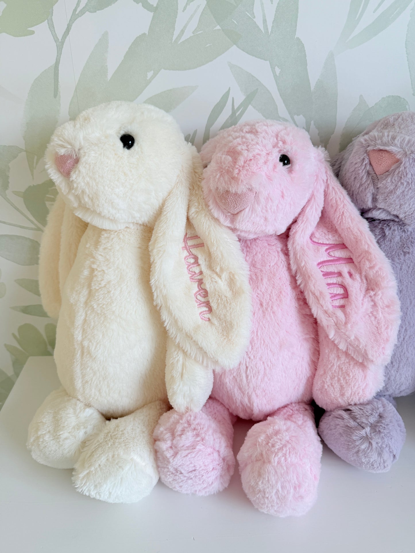 Custom Embroidered Plush Easter Bunny - more colors