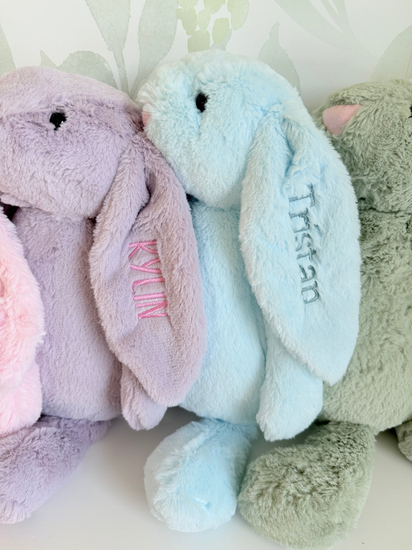 Custom Embroidered Plush Easter Bunny - more colors