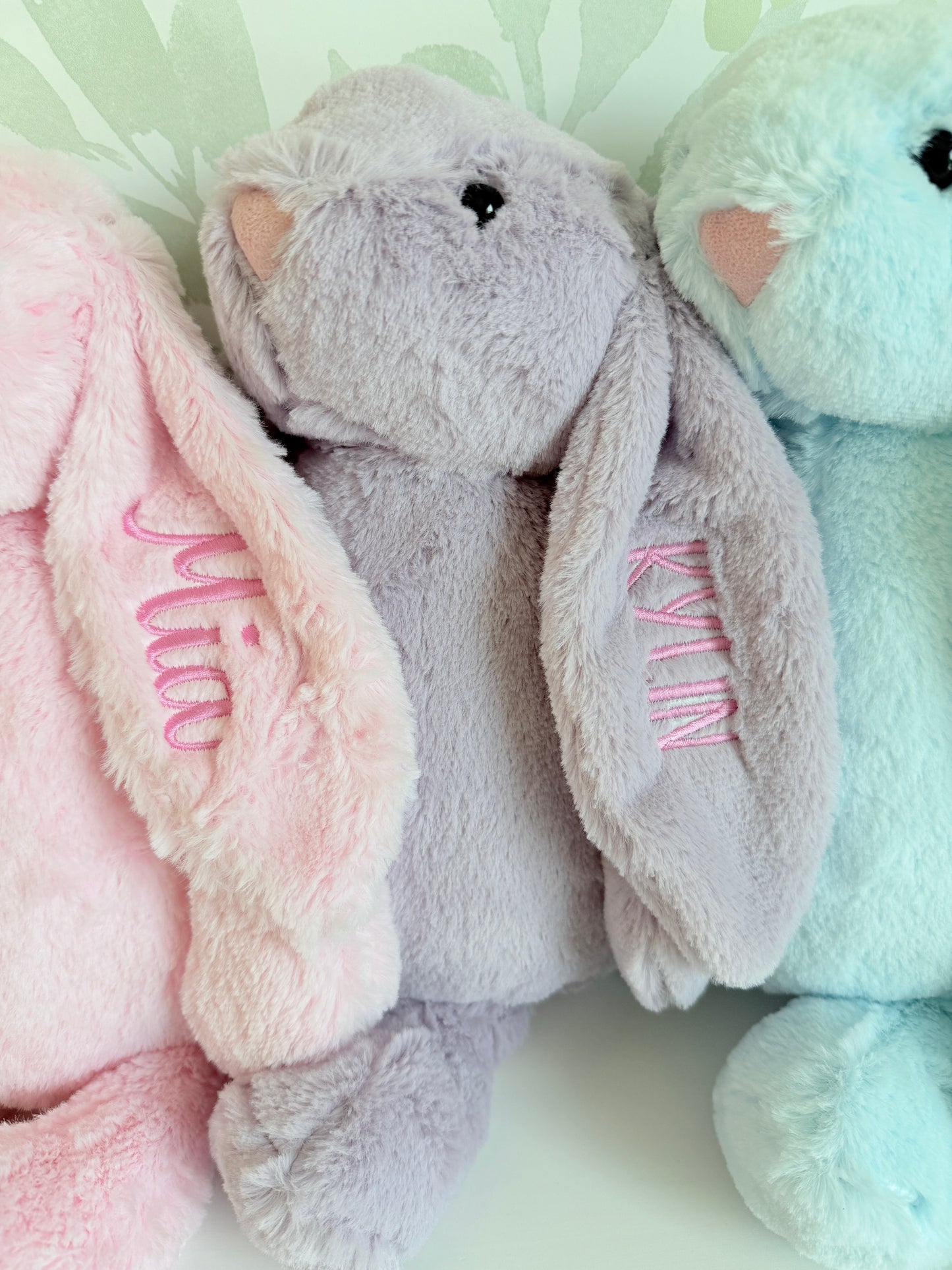 Custom Embroidered Plush Easter Bunny - more colors