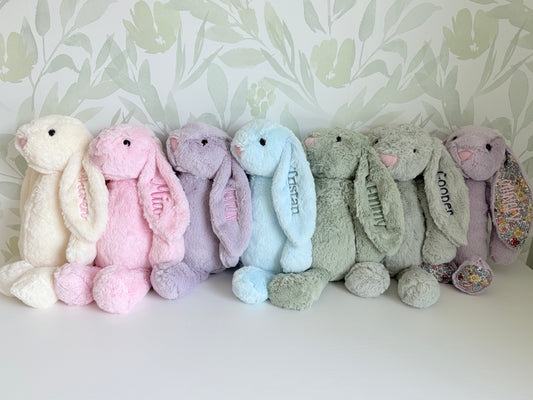 Custom Embroidered Plush Easter Bunny - more colors