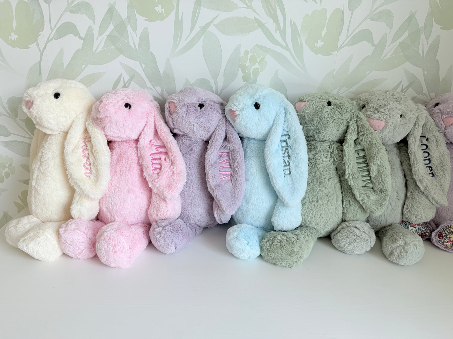 Custom Embroidered Plush Easter Bunny - more colors