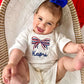 Custom Embroidered 4th of July Organic Cotton Shorts Set