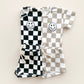 Checkered Shorts Set | Latte