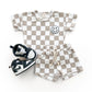 Checkered Shorts Set | Latte