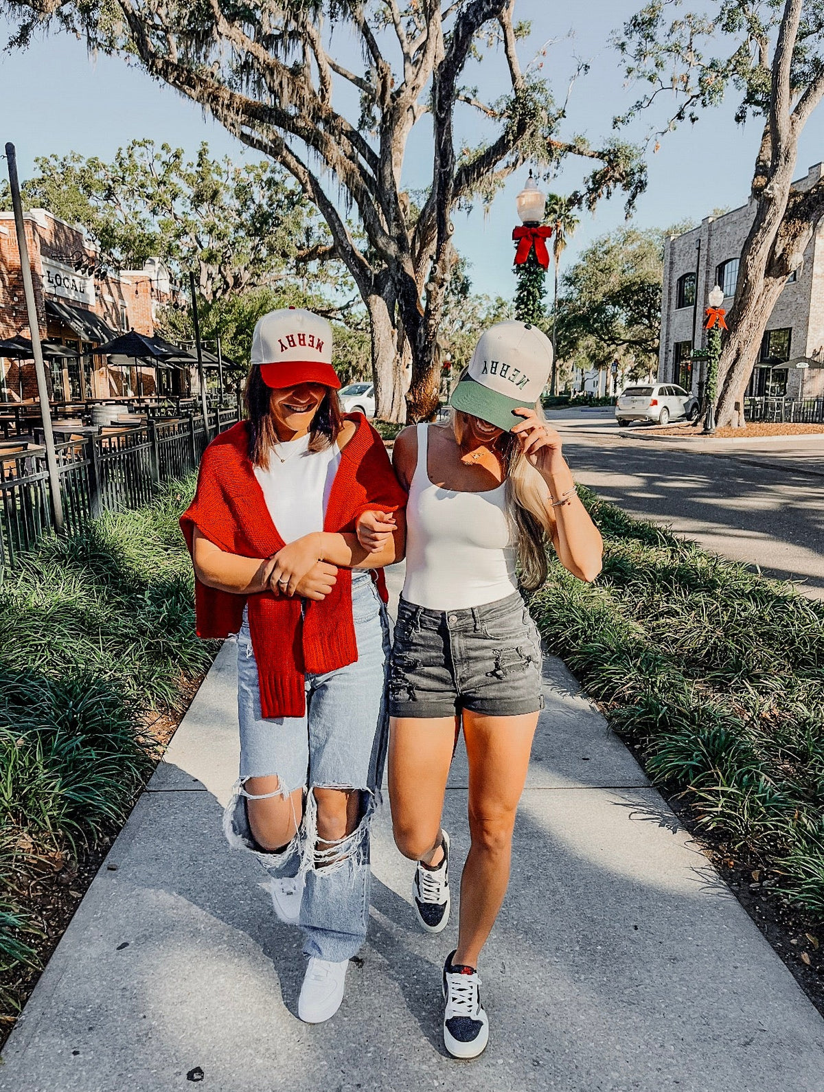 Merry Upside Down Embroidered Cap