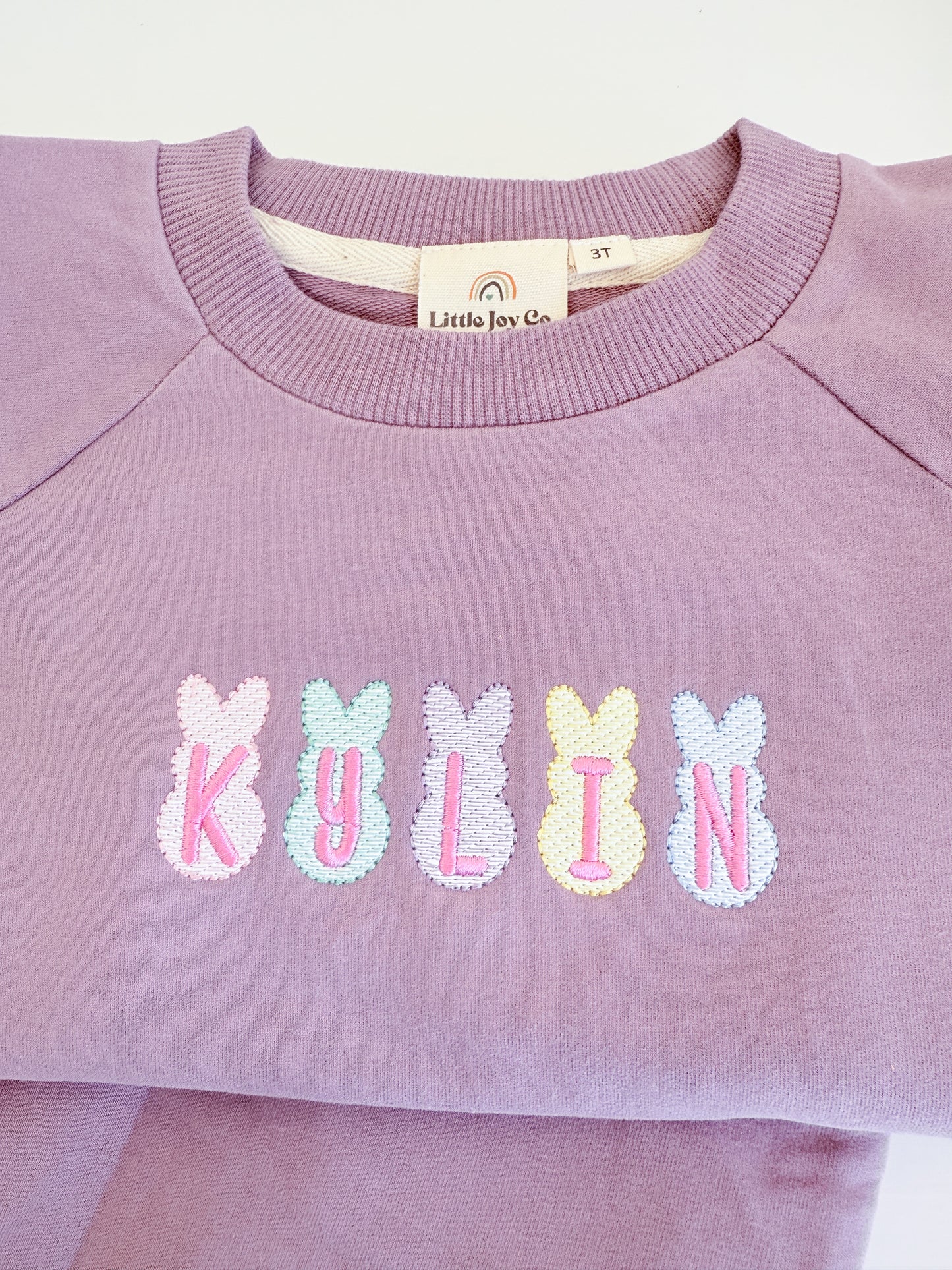 Custom Embroidered Easter Bunny Organic Cotton Jogger Set