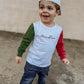 Custom Embroidered Organic Cotton Colorblock Christmas Tee