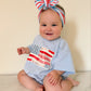 4th of July Quilted Flag Tee or Bubble Romper