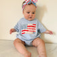 4th of July Quilted Flag Tee or Bubble Romper