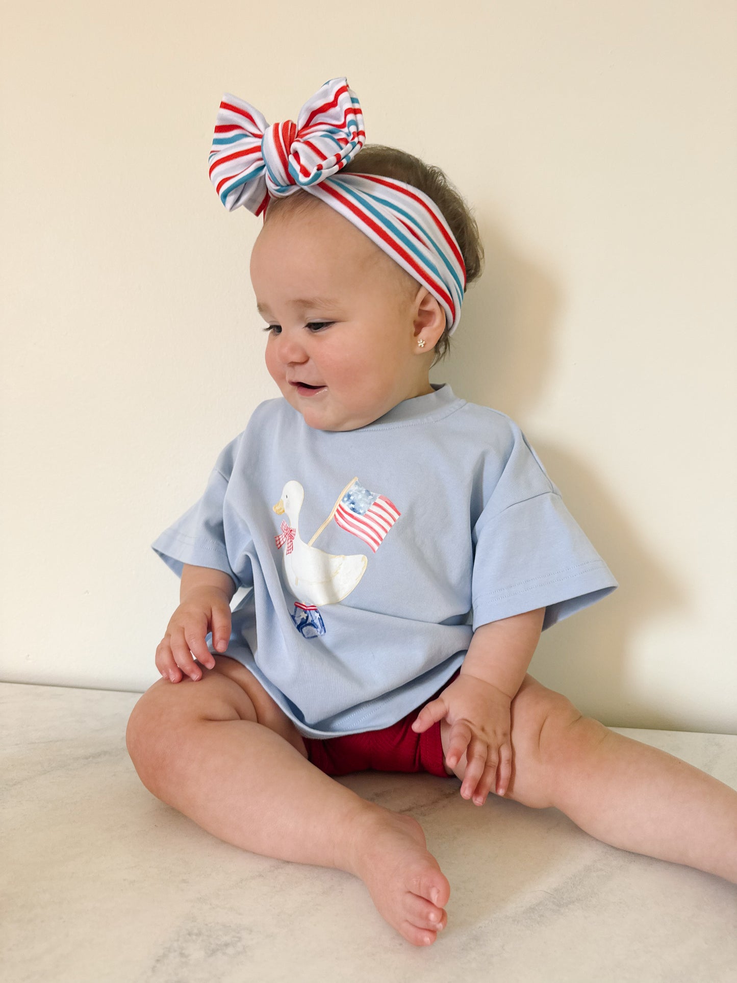 4th of July Goose Boots Tee or Bubble Romper
