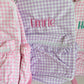 Custom Embroidered Ruffle Backpack - Gingham or Stripes