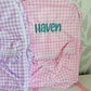 Custom Embroidered Ruffle Backpack - Gingham or Stripes