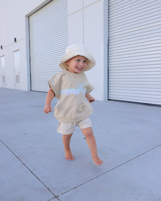 Terry Bucket Hat in Salt Check