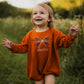 Custom Embroidered Orange Crewneck Sweatshirt or Romper - Floral Bow or other Halloween